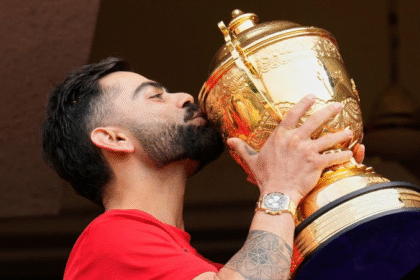 Virat Kohli with IPL trophy